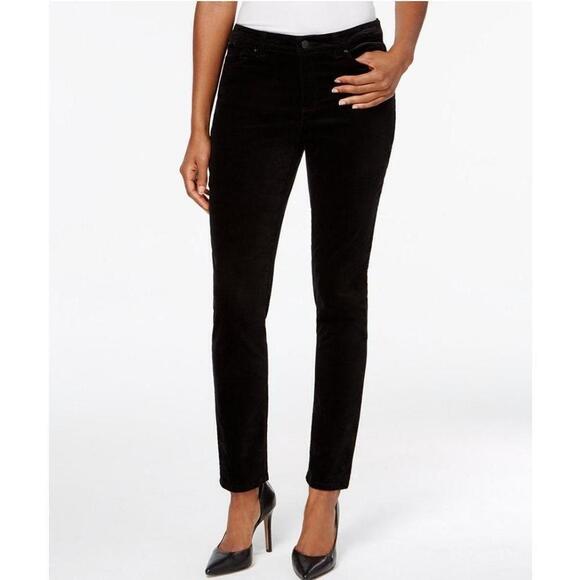 Charter Club Petite Bristol Velveteen Pants Deep Black 12P - Picture 1 of 2